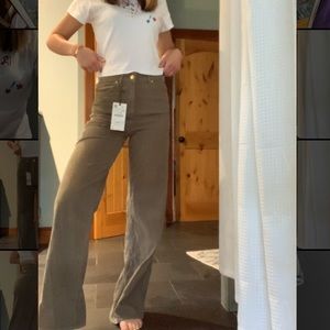 Zara wide leg corduroy pant